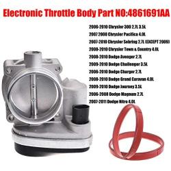 MUSCOLOTECH Electronic Throttle Body Assembly with IAC TPS for 2006 2007 2008 2009 2010 Chrysler Dodge 2.7L 3.5L 4.0L Replace 4861694AA