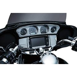 Kuryakyn 7283 Motorcycle Accessory: Switch Panel Frame Accent Trim for 2014-19 Harley-Davidson Motorcycles, Chrome