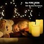 Weatherproof Flameless Candles with 6 H Timer-1000 Hours Long Battery Life, Waterproof Battery Operated Flickering LED Pillar Candles for Outdoor Party Decor and Gifts.（ 4'' 5'' 6'' Ivory)