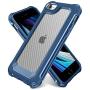 iPhone 6S Case, iPhone 6 Case with [ Screen Protector Tempered Glass x2Pack] SUPBEC Protective Phone Cover with Silicone PC+TPU Shockproof Rubber Heavy Duty Case for iPhone6 / iPhone6S-Clear Blue