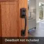 Kwikset 98150-014 Prescott Front Door Handle with Interior Tustin Lever Featuring Microban Antimicrobial Protection, Does Not Include Deadbolt​​​​​​​​​​​​​​, Venetian Bronze