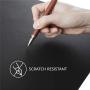 Bedsure Genuine Leather Desk Pad Protector, Mouse Pad, Office Desk Mat Blotter, Laptop Desk Pad, Waterproof Non Slip Desk Writing Pad for Office and Home (Black, 17x35 inches)