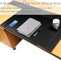 Multifunctional Office Desk Pad 34 x 20 Inch Premium Leather Desk Mat Blotters Laptop Keyboard Mouse Pad Organizer with Comfortable Writing Surface and Liftable Side Rails for Office Home