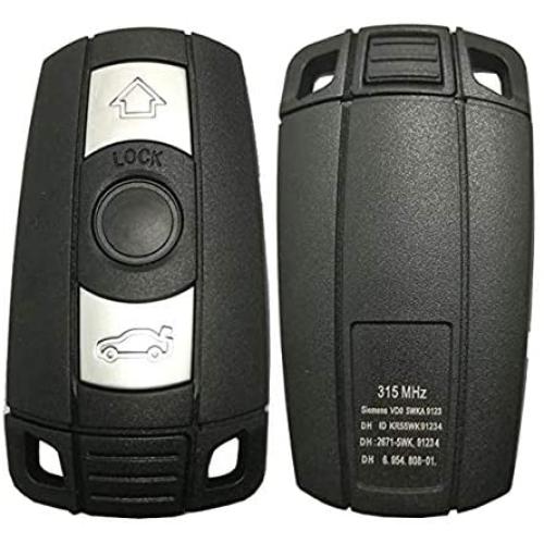 Replacement for Car Keyless Remote Smart Control Key Fob Shell Case Cover Fit for BMW 525i 325i M6 M5 650i 550i 128i 135i 328i 328xi 330Ci 330xi 335i 1 3 5 7 X5 X6