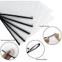 10pcs Zipper File Bags, Black Zipper Mesh Pouch, in 5 Sizes, Document Pouch Multipurpose Travel Bags File Holder with Grid for Office Supplies Cosmetics Travel Accessories