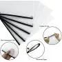 10pcs Zipper File Bags, Black Zipper Mesh Pouch, in 5 Sizes, Document Pouch Multipurpose Travel Bags File Holder with Grid for Office Supplies Cosmetics Travel Accessories