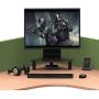 2 Pack Computer Monitor Riser | Triangle Save Space Desktop Corner Stand for Computer Monitor & Laptop Black HD01B-203