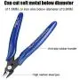 Goshyda Wire Cutter, Diagonal Pliers Side Nippers Cable Cutting Snips Shears Tool with Anti-Slip Rubber Handle for 3D Printer, Electronic Foot Trimming Plastic Products, etc