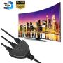 HDMI Switch,GANA Gold Plated 3-Port HDMI Switcher,Splitter, Supports Full HD1080p, 3D with High Speed Pigtail Cable