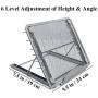 Laptop Riser Stand Ventilated Adjustable Desk Tablet PC Support for Pad Phone Steel Mesh Stand , 9.5 x 7.5 x 0.5 Inches, Silver Gray