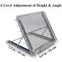 Laptop Riser Stand Ventilated Adjustable Desk Tablet PC Support for Pad Phone Steel Mesh Stand , 9.5 x 7.5 x 0.5 Inches, Silver Gray Laptop Riser Stand Ventilated Adjustable Desk Tablet PC Support for Pad Phone Steel Mesh Stand , 9.5 x 7.5 x 0.5 Inches, Silver Gray