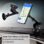 Magnetic Phone Car Holder for Magsafe Charger and iPhone 12, Car Phone Holder Mount with Magsafe, for Magsafe Car Mount for Dashboard/Windshield with Suction Cup and Adjustable Arm