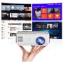 Portable WiFi Projector Android 7.1 Wireless Bluetooth Home Theater Mini Outdoor Projector 3000 Lumen 1080P Smart Projector Airplay Miracast for Smartphone Laptop PS4 Video Game Movie HDMI USB VGA