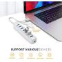 iDsonix USB 3.0 Hub, 7-Port 5V / 3A Powered USB Hub, 5Gbps HighSpeed Data Transmission USB Splitter for Laptop, iMac, Surface Pro, XPS, USB Flash Drives, Mobile HDD, Printer, Camera, and More -White