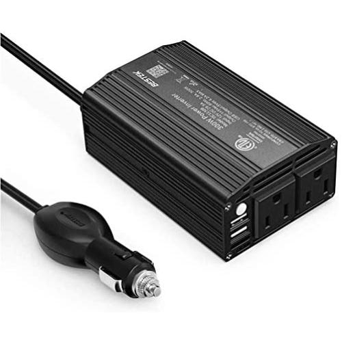 BESTEK 300W Power Inverter DC 12V to 110V AC Car Inverter with 4.2A Dual USB Car Adapter (Black) BESTEK 300W Power Inverter DC 12V to 110V AC Car Inverter with 4.2A Dual USB Car Adapter (Black)