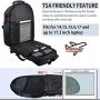 Laptop Backpack 17 Inch Waterproof Extra Large TSA Travel Backpack Anti Theft College School Business Mens Backpacks with USB Charging Port 17.3 Gaming Computer Backpack for Women Men Blue 45L
