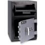 Mesa Safe MFL2014K All Steel Depository Safe with Key Lock, 0.8-Cubic Feet, Black and Grey