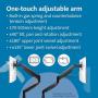 Kensington SmartFit One-Touch Height Adjustable Single Monitor Arm - Black (K59600WW)