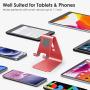 Upgraded Aluminum Cell Phone Stand, OMOTON C1 Durable Cellphone Dock with Protective Pads, Smart Stand Designed for iPhone 11 Pro Max XR XS 8 Plus 7 SE, iPad Mini, Android Phones, Red Upgraded Aluminum Cell Phone Stand, OMOTON C1 Durable Cellphone Dock with Protective Pads, Smart Stand Designed for iPhone 11 Pro Max XR XS 8 Plus 7 SE, iPad Mini, Android Phones, Red