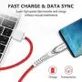 KINPS MFI Certified Lightning Cable 10FT, Upgrade iPhone Charger Cord Compatible with iPhone 12/11/XS Max/XS/XR/X/8 Plus/8/7 Plus/7/6S Plu/6Ss, iPad, (Red)