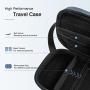 UGREEN Travel Case Gadget Bag Small Portable Electronics Accessories Organiser Travel Carry Hard Case Cable Tidy Storage Box Pouch with Double Layer Double Zipper Snap Hook Carrying Strap