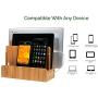 Great Useful Stuff G.U.S. Multi-Device Charging Station Dock & Organizer - Multiple Finishes Available. for Laptops, Tablets, and Phones - Strong Build, Eco-Friendly Bamboo