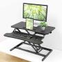 ZHU CHUANG Stand Up Desk Standing Desk Converter Gas Spring Sit Stand Desk Workstation Sit to Stand Desk Riser (Black 1)