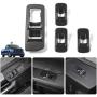 Car Window Lift Switch Panel Decoration Frame Cover Trim for 2015 2016 2017 2018 Ford F150 Accessories (Carbon Fiber)
