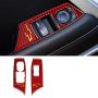 Real Carbon Fiber Interior Door Window Lift Switch Button Panel Decorative Frame Cover Trim Stickers for Chevrolet Camaro 2016-2020 Accessories (2Pieces - Red)