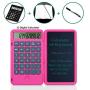 Basic Calculator Notepad with 6.5 Inch LCD Writing Tablet, Rechargeable, Lock Button and E-Pen,12 Digit Display, Also Inkless Drawing/Memo Pads/Planning Boards, Hand-held for Daily and Basic Office