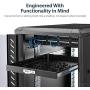 StarTech.com 1U Sliding Server Rack Mount Keyboard Shelf Tray - 55lbs - 22'' Deep Steel Pull Out Drawer for 19'' AV, Network Equipment Rack (SLIDESHELFD)