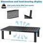 Urban Deco Computer Monitor Stand Riser 3 Height Adjustable Monitor Riser, Metal Rust-proof Desk Monitor Stand for Laptop/Printer/PC, 50Lbs Loading Capacity Pc Desktop Monitor Stand (BlACK-1pack)