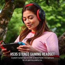 Corsair HS35 - Stereo Gaming Headset - Discord Certified - Memory Foam Earcups - Works with PC, Xbox Series X, Xbox Series S, Xbox One, PS5, PS4, Nintendo Switch and Mobile – Red