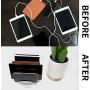 Charging Station for Multiple Devices Apple, Cell Phone Charging Stations with Your iPhone Ipad Products Desk Organizer with Charging Station for Tablets, and Other Electronics.