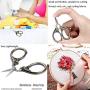BIHRTC Mini Scissors Thread Scissors Embroidery Scissors Sharp Stainless Steel Tip Scissors for Manual Sewing Handicraft DIY Tool Arlt Work Needlepoint Crochet Bronze Scissors