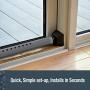 SABRE HS-DSB Adjustable 2-in-1 Home Bar, Strong Scratch-Proof Grip, Removable Door Knob Top Sliding Doors, Portable & Easy to Use for Apt & Travel Security