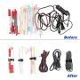 OneLeaf 80PCS Reusable Cable Ties, Black Adjustable 6-Inch Cord Organizer Ties, Multi-purpose Hook Loop Cable Management Wire Ties for Organizing Home, Office, Data Centers