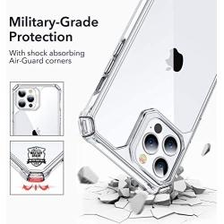 ESR Air Armor Series Case Compatible with iPhone 12 Pro Max 6.7-Inch [Shock Absorbing and Scratch Resistant] [Military Grade Protection] [Hard Back with Flexible Frame] - Clear