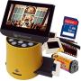Wolverine Titan 8-in-1 20MP High Resolution Film to Digital Converter with 4.3'' Screen and HDMI Output, Worldwide Voltage 110V/240V AC Adapter & 32GB SD Card (Bundle) (Yellow)