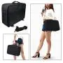 Goldwheat Travel Cosmetic Bags Make up Box Beauty Brush Train Case with Shoulder Strap & Handle (Large:16.5x5.5x12.2 inch)