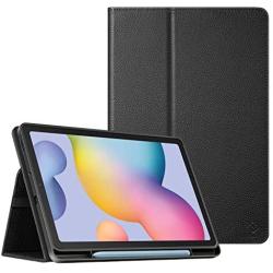 Fintie Folio Case for Samsung Galaxy Tab S6 Lite 10.4 2020 Model SM-P610 (Wi-Fi) SM-P615 (LTE) with S Pen Holder, Soft TPU Back Slim Fit Cover Auto Sleep/Wake, Black