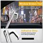 Tevlaphee Universal Steering Wheel Brake Lock Anti-Theft Retractable Double Hook Car Clutch Pedal Lock for Car Truck SUV Van Security with 3 Keys
