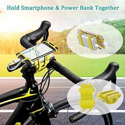 ANCwear Bike Motorcycle Phone Mount, 5-in-1 Portable Phone Holder, Adjustable Silicon Universal Fit Handlebars and Smart Phones Like iPhone Xs Max R X 8 Plus 7 Samsung