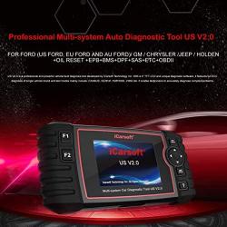 iCarsoft US V2.0 Diagnostic Scan Tool for American Vehicles Ford/GM (Cherolet/Buick/Cadillac/GMC)/Chrysler/Jeep/Holden +Oil Reset +EPB+BMS+DPF+SAS+ETC+BLD+INJ
