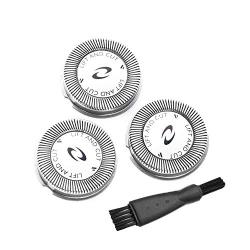 Desfaidy 3Pack Electronic Shaver Head Cutter Replacement Blades Parts Compatible with Philips Norelco HQ3 HQ56 HQ55 HQ442 HQ300 HQ6 HQ916 Blue Plastic