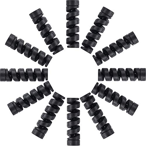 24 Pieces Charger Cable Saver, Silicone Flexible Cable Wire Protector, Mouse Cable Protector, Suit for All Cellphone Data Lines (Black)
