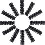 24 Pieces Charger Cable Saver, Silicone Flexible Cable Wire Protector, Mouse Cable Protector, Suit for All Cellphone Data Lines (Black)
