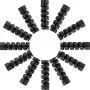 24 Pieces Charger Cable Saver, Silicone Flexible Cable Wire Protector, Mouse Cable Protector, Suit for All Cellphone Data Lines (Black)