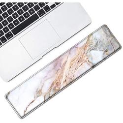 iLeadon Keyboard Wrist Rest Pad, Ergonomic Wrist Support with High Density Memory Foam & Stitched Edges, 16.5 x 3.5-inch 1.8cm Thick for Gaming Working Typing Wrist Pain Pressure Ease, Colorful Marble