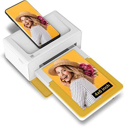 Kodak Dock Plus Portable Instant Photo Printer, Compatible with iOS, Android and Bluetooth Devices Full Color Real Photo (4”x6”), 4Pass & Lamination Process, Premium Quality - Convenient and Practical